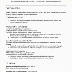Champion Objective Statement Resume Examples Marketing Example Gallery