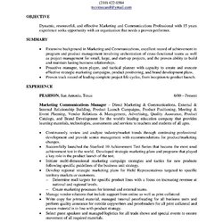 Superior Marketing Executive Resume Objective Free Samples Examples Format