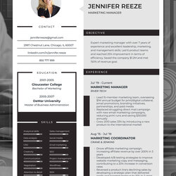 Exceptional Marketing Manager Resume Sample And Tips