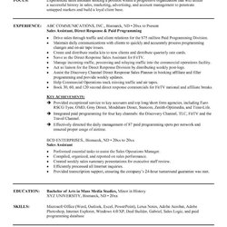 Capital Marketing Assistant Resume Example Manager Objective