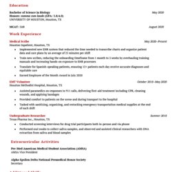 Great Medical Student Resume Sample School Example