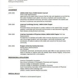 Marvelous Medical Student Resume Format Template Examples Doctors Physician Curriculum Vitae Notion Samples