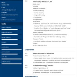 Perfect Medical School Resume Examples Tips For Med Students Alana Gordon