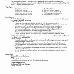 Brilliant Med School Resume Template Awesome Amazing Medical Examples