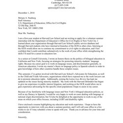 Example Of Cover Letter For Internship Intern Legal Harvard Applicants Started Best Samples