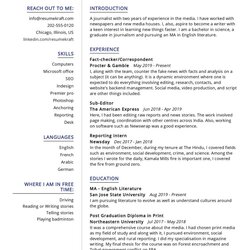 Journalist Resume Sample Writing Guide Tips Examples
