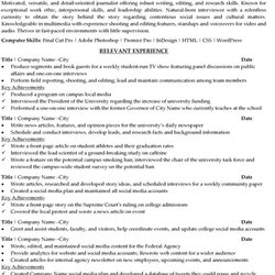 Wonderful Journalist Resume Sample Template