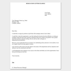 How To Write Resignation Letter With Examples Doc Formats Example