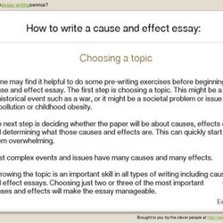 Great How To Write Cause And Effect Essay Writing Prompts Essays Expository