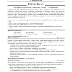 Superlative Law Enforcement Skills For Resume Chief Police Officer Experience Examples Objective Samples