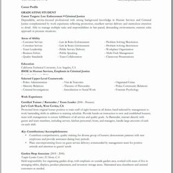 Super New Law Enforcement Resume Template In Police Officer Objective Examples Sample Sergeant Career