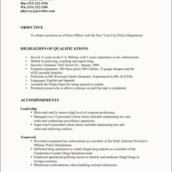 High Quality Resume Objective Examples For Law Enforcement Example Gallery