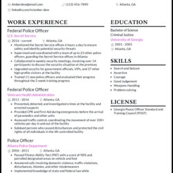 Outstanding Police Officer Resume Examples That Worked In Federal Example
