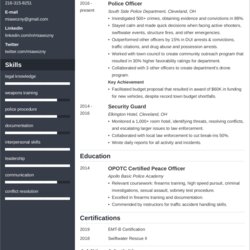 Admirable Police Officer Resume Example With Skills Writing Tips Objective Mia