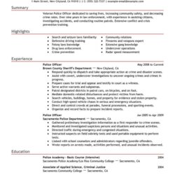 Very Good Law Enforcement Officer Resume Sample For Your School Lesson