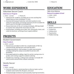 Resume Format Student First Job High School Example