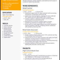 Legit High School Student Resume Examples Designed For Customer Service Example