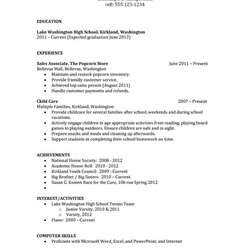 Terrific Resume Examples For Students With No Work Experience Templates Objective Curriculum