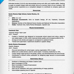 Spiffing High School Resume Template Writing Tips Companion Student Examples Sample Students Experience