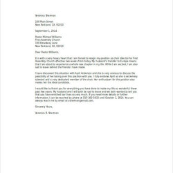 Excellent Volunteer Resignation Letters Free Sample Example Format Download Width