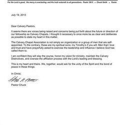 The Highest Standard Explore Our Sample Of Resignation Letter From Church Ministry For Free