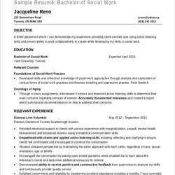 Wonderful Sample Resume Objectives Free Objective Templates In Scenarios Social Work