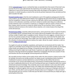 Superb Scholarship Essay Narrative Examples For College