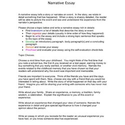 Matchless How To Make Create Narrative Essay Templates Examples Sample Template Business