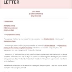 How To Write Resignation Letter Examples Nurse Board Sample
