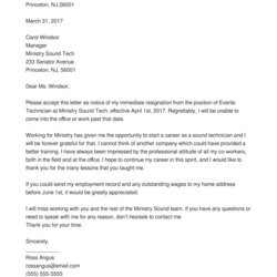 Very Good Informal Letter Of Resignation Template Sample Example Notice Immediate Examples Needs Doc
