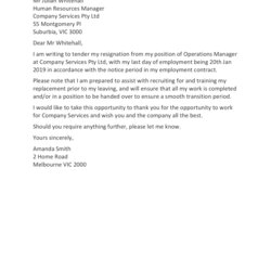 Sublime Resignation Letter Templates Examples Training Template Resign Job Sample Write Resigning