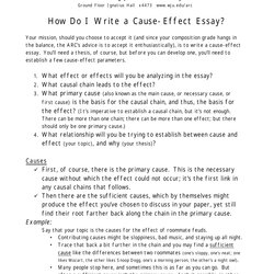 Eminent How Do Write Cause Effect Essay Wheeling Jesuit University Print Big