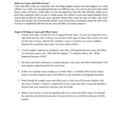 Outstanding Help Me Write Cause And Effect Essay How To