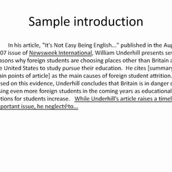 The Highest Standard How To Write Critique Essay Example Telegraph