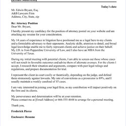 Peerless Cover Letter For Corporate Lawyer Job Attorney