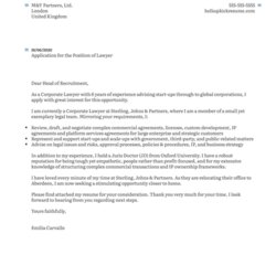 High Quality Lawyer Cover Letter Sample Experienced West Thumbnail
