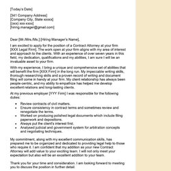 Law Firm Letter Template Contract Attorney Cover Sample