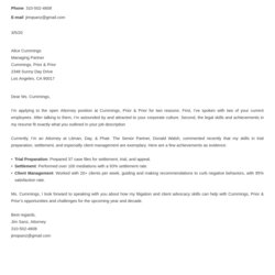Admirable Attorney Cover Letter Samples Writing Guide Example Template