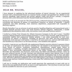 Sterling Lateral Attorney Cover Letter Samples Templates Word Rb Pleading Employment Example