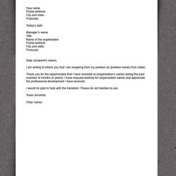 Very Good Resignation Letter How To Write Career Advice Job Template Letters Sample Seek Writing Cover Resume