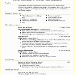 Outstanding Open Office Resume Templates Free Of Basic Template Download