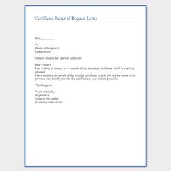 Marvelous Sample Letter Of Request For Certificate Registration Certify Renewal
