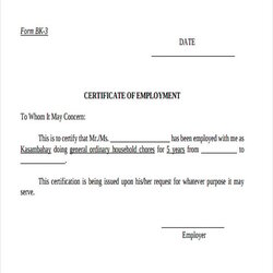 Perfect Certificate Letter Templates Doc Template Employment Letters Business