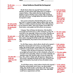 Admirable Persuasive Essay Against School Uniforms Introduction Sample Paper Example