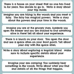 Very Good Narrative Essay Topics And Short Story Ideas Worksheets Prompts Original