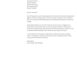 Swell Office Manager Cover Letter Examples Writing Guide Template Initials