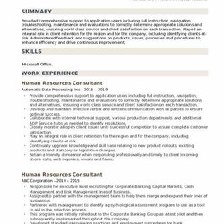 Fine Human Resources Officer Consultant Resume Sample