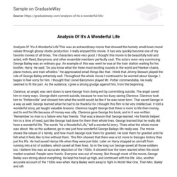 Analysis Of Wonderful Life Essay Example Its