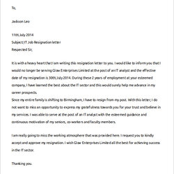 Swell Free Job Resignation Letter Templates In Ms Word Informal Template