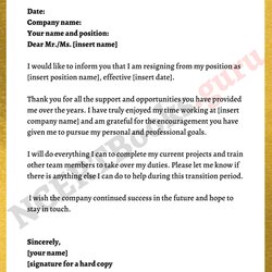 Sublime Resignation Letter Format Samples How To Write Glory Renewing Template